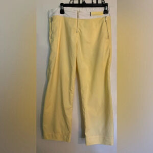 Nike Womens Summer 2004 Elastic Waist Capri Length Back Slit Poly/Nylon Pants ⛳️